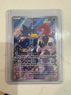 Pokemon TCG Team Rockets Murkrow Illustration Rare Card 200/182 Destined Rivals - Image 1