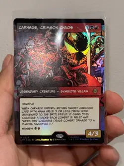 Carnage, Crimson Chaos - 227 - MTG: Marvel’s Spider-Man -Borderless -Rare - FOIL - Image 1