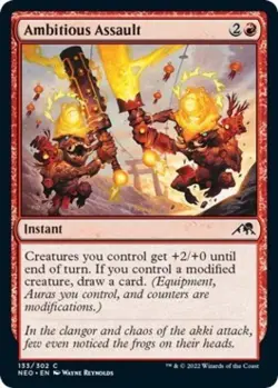 Ambitious Assault -Foil Near Mint MTG Kamigawa: Neon Dynasty - Image 1