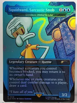 *FOIL* Squidward Sarcastic Snob 1928 Secret Lair SpongeBob SquarePants Magic MTG - Image 1