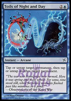 Toils of Night and Day 2x FOIL BOK MTG Betrayers Kamigawa Common MINT blue - Image 1