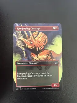 Rampaging Ceratops (Borderless) - Mtg: Lost Caverns Of Ixalan Uncommon 257 - Image 1