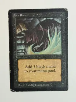 1x MTG Dark Ritual Beta Edition Magic: The Gathering Moderate Play - Image 3