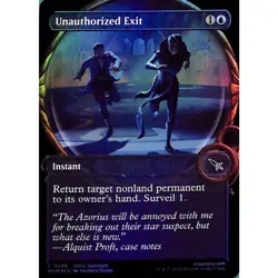 MTG - Unauthorized Exit - Borderless Foil - Murders at Karlov Manor - Image 1