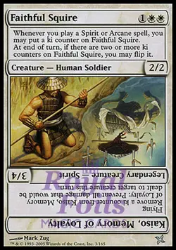 Faithful Squire / Kaiso 2x FOIL BOK MTG Betrayers Kamigawa Uncommon MINT white - Image 1