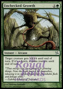 Unchecked Growth 2x FOIL BOK MTG Betrayers Kamigawa Uncommon MINT green - Image 1
