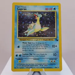Pokemon TCG - Lapras 10/62 Fossil Holo Rare WOTC 1999 - MP - Image 2