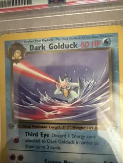 2000 Pokemon Dark Golduck Team Rocket 1st Edition #37 PSA 9 Mint Pokemon WOTC - Image 2