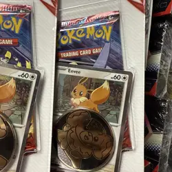 3 set of Pokemon Destined Rivals Blister Pack | Eevee Promo | BRAND NEW - Image 2