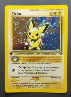 Pichu #12/111, 1st Edition Neo Genesis Holo Rare, Vintage Pokemon, Vintage, NM - Image 1