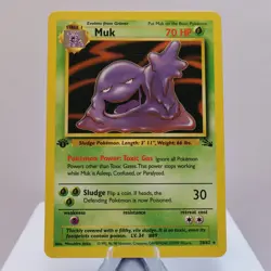 Pokemon TCG - Muk 28/62 Fossil Rare 1st Edition WOTC 1999 - EXC/NM - Image 2