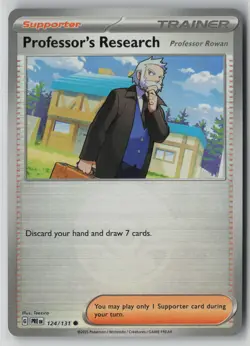 Professor's Research (Poke Ball Pattern) 124/131 Pokemon Prismatic Evolutions NM - Image 1