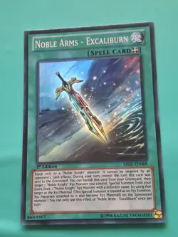 Yugioh Card - Noble Arms - Excaliburn Super Rare 1st Edition SHSP-EN088 LP - Image 1