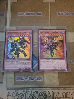 YUGIOH RED-EYES BLACK FLARE DRAGON + RED-EYES ARCHFIEND OF LIGHTNING CORE SUPER - Image 1