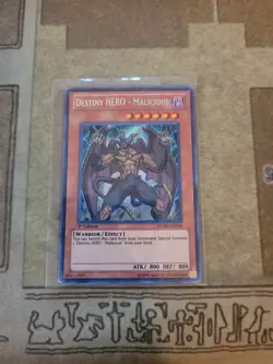 YUGIOH DESTINY HERO MALICIOUS RYMP-EN034 SECRET 1ST ED MP - Image 1