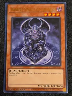 Yugioh! Barrier Statue of the Abyss - MAGO-EN111 - Rare - 1st Edition Near Mint, - Image 1