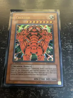 YUGIOH THE CREATOR MISPRINT LEFT NAME SHIFT 1ST EDITION ULTRA RARE RDS-EN005 LP - Image 2