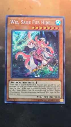 Yugioh Wiz, Sage Fur Hire DASA-EN022 Secret Rare 1st Ed NM - Image 1
