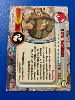 Golem #76 Chrome Holo Pokemon Topps Chrome Series 1 Card - Image 2