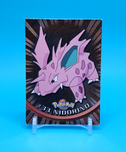 Pokemon Card - Nidorino #33 - Black Logo - Topps Series 1 - Holo - Image 1