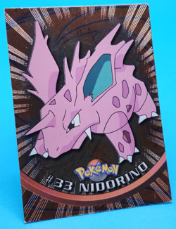 Pokemon Card - Nidorino #33 - Black Logo - Topps Series 1 - Holo - Image 2