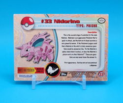 Pokemon Card - Nidorino #33 - Black Logo - Topps Series 1 - Holo - Image 4