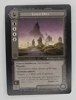 MIDDLE-EARTH CCG MECCG GOLD HILL AGAINST THE SHADOW ATS UNCOMMON LOTR CARD - Image 1