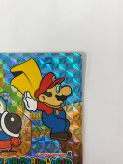 LP Nintendo SUPER MARIO WORLD Card No.16 Mario vs Chargin' Chuck Prism JAPAN - Image 3