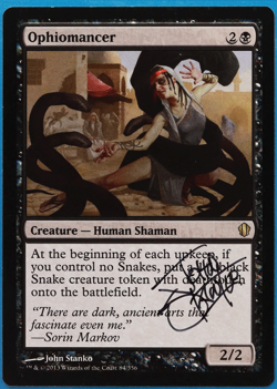 Ophiomancer Commander 2013 NM Black Rare SIGNED MAGIC CARD (ID# 505037) ABUGames - Image 1