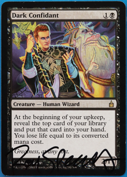 Dark Confidant Ravnica: City of Guilds NM Rare SIGNED CARD (504915) ABUGames - Image 1