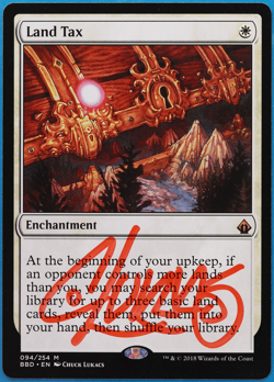 Land Tax Battlebond NM White Mythic Rare SIGNED MAGIC CARD (ID# 505036) ABUGames - Image 1