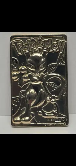 1999 Pokemon 23k Gold plated trading card Mewtwo Collectors - Image 1