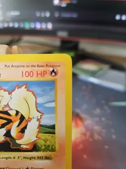Pokemon TCG Arcanine Card 23/102 Uncommon Shadowless Lightly Played Base Set - Image 3