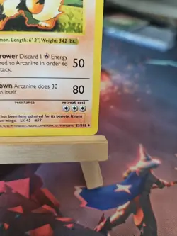 Pokemon TCG Arcanine Card 23/102 Uncommon Shadowless Lightly Played Base Set - Image 4