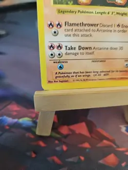 Pokemon TCG Arcanine Card 23/102 Uncommon Shadowless Lightly Played Base Set - Image 5