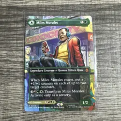 NM Borderless Foil Miles Morales, MTG, Marvel's Spider-Man, Magic, 200 - Image 2