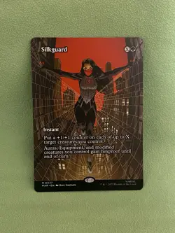 Silkguard Borderless 0037 Marvel’s Spider-Man Magic The Gathering MTG NM MAR EN - Image 1
