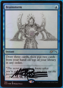 Brainstorm (Secret Lair 582 Sketch) FOIL SIGNED NM (505060) ABUGames - Image 1
