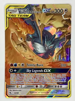 Moltres & Zapdos & Articuno GX LP 44/68 Hidden Fates Pokemon TCG Holo - Image 1
