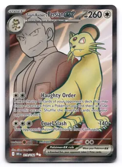 Team Rocket's Persian ex NM 219/182 Sv10: Destined Rivals Pokemon TCG Holo - Image 1