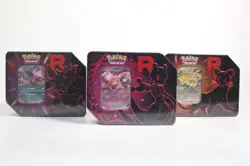 Pokemon TCG: Team Rocket Tin Sealed FULL SET ALL 3 Tins 15 Pokemon booster packs - Image 1