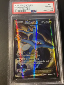 PSA 8 kingdra full art fates collide xy 2016 Pokemon - Image 1