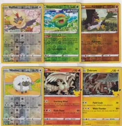 LOT (6) POKEMON "ALL" REVERSE HOLO FOIL **REVIEW PICS/SCANS** PACK FRESH #4003 - Image 1