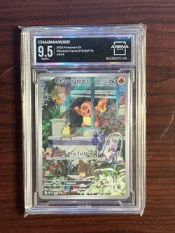 2023 POKEMON SVP EN-SV BLACK STAR PROMO #044 CHARMANDER Arena Club 9.5 PSA - Image 1