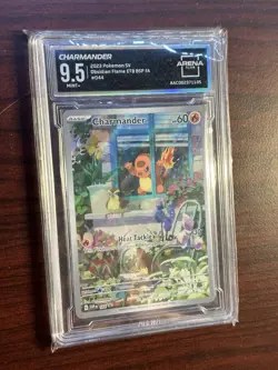 2023 POKEMON SVP EN-SV BLACK STAR PROMO #044 CHARMANDER Arena Club 9.5 PSA - Image 2