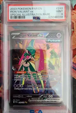 POKEMON PSA 9 2023 SV Paradox Rift Iron Valiant ex 249/182 SIR - Image 1
