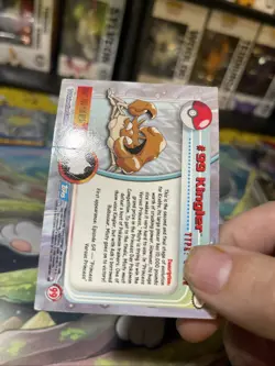 Pokemon: KINGLER #99 - [Holo] - Topps Series 2 (1999) DAMAGED - Image 4