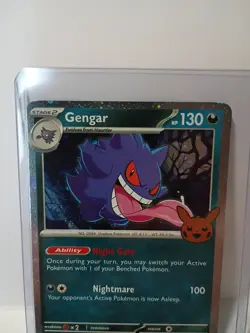 Pokemon TCG Gengar 057/091 Cosmos Holo Trick or Trade Booster 2024 NM Condition - Image 2