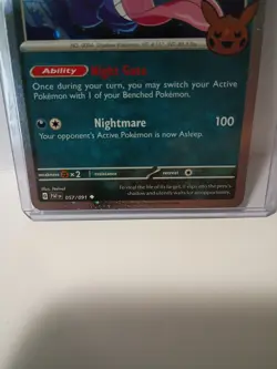 Pokemon TCG Gengar 057/091 Cosmos Holo Trick or Trade Booster 2024 NM Condition - Image 3