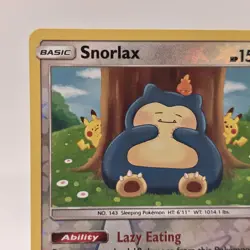Pokemon Snorlax Reverse Holo Rare Sun & Moon - Unbroken Bonds 158/214 LP/NM - Image 3